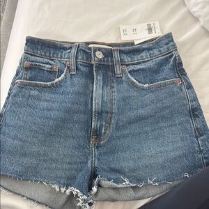 Abercrombie & Fitch Women's Blue Denim Shorts